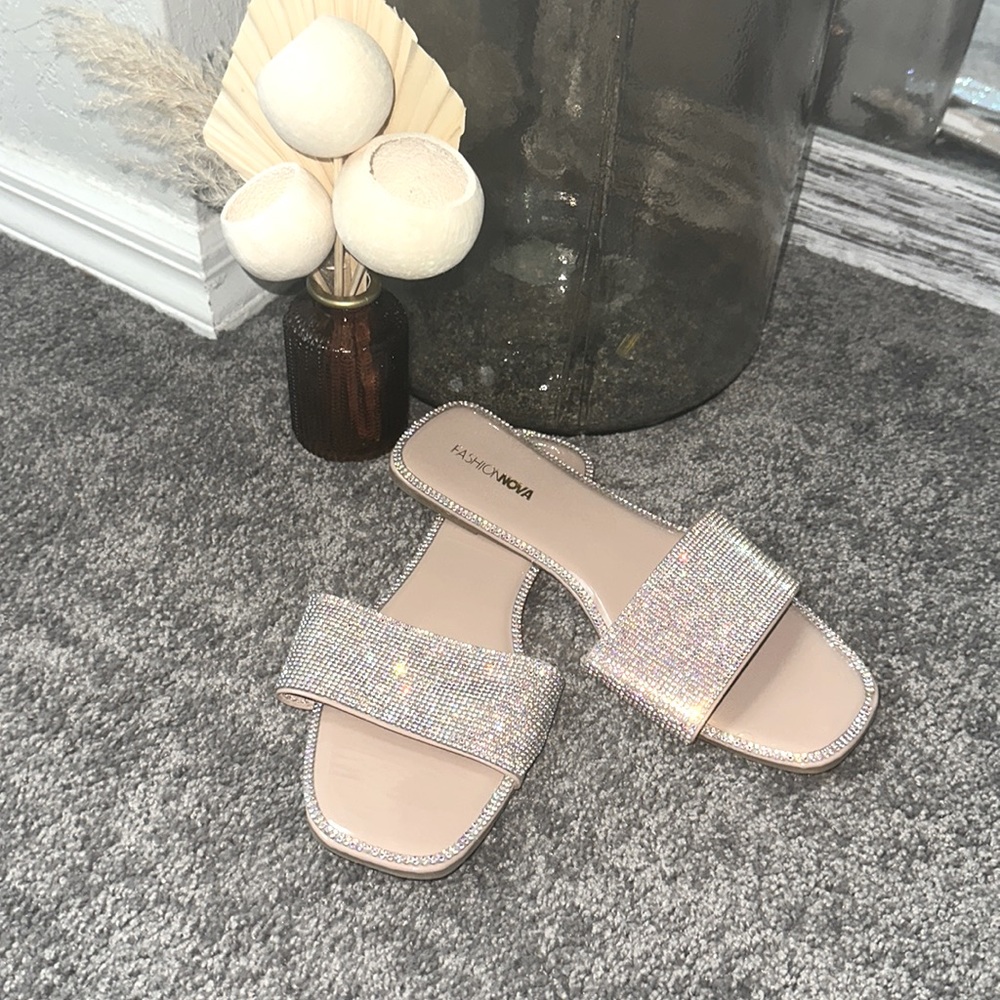 Fashion Nova rhinestone sandals